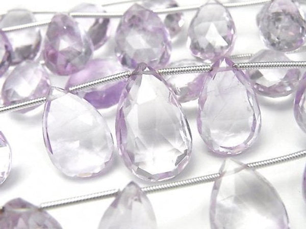 Amethyst, Faceted Briolette, Pear Shape Gemstone Beads