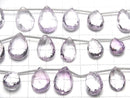 [Video] High Quality Pink Amethyst AAA Pear shape Faceted Briolette 1strand
