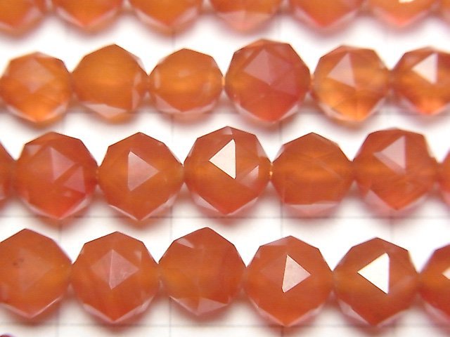 [Video] Carnelian AAA Star Faceted Round 8mm 1strand beads (aprx.15inch / 36cm)