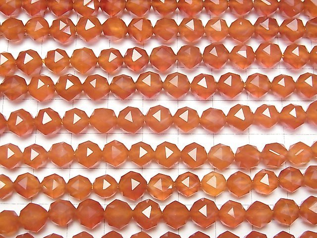 [Video] Carnelian AAA Star Faceted Round 8mm 1strand beads (aprx.15inch / 36cm)