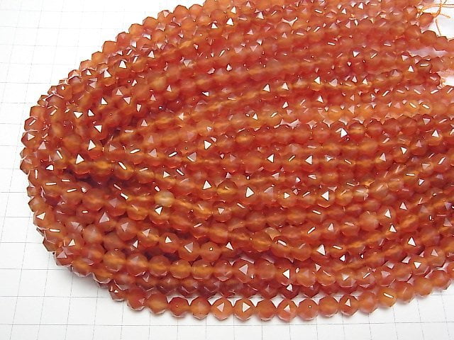 [Video] Carnelian AAA Star Faceted Round 8mm 1strand beads (aprx.15inch / 36cm)