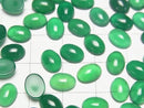 Green Onyx AAA Oval Cabochon 8x6mm 10pcs