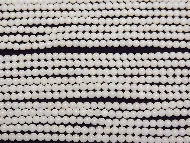 [Video] White Coral Round 3mm 1-strand beads (approx. 15 inches/38 cm)