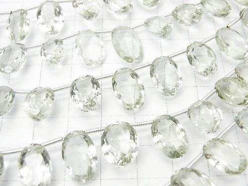 [Video] High Quality Green Amethyst AAA Oval Faceted 1strand beads (aprx.6inch / 16cm)
