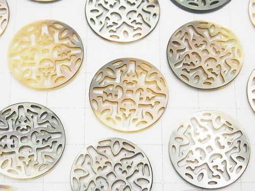 [Video] High Quality Black Shell Watermark Coin 20x20x1.5mm 1pc