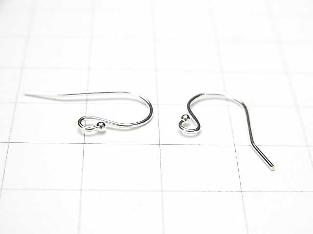 Silver925 Earwire 21x12mm with Round balls 2pairs (4 pieces)