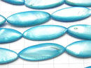 [Video] Blue color Shell Marquise 30x10x4mm 1strand beads (aprx.14inch / 34cm)