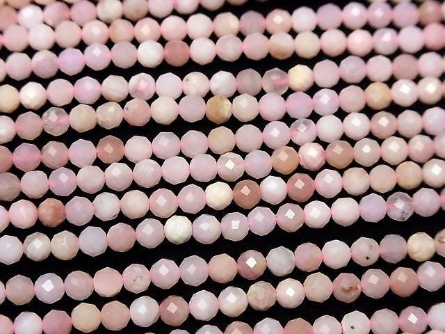 [Video] High Quality! Pink Opal AA++ Faceted Round 4mm 1-strand beads (approx. 15 inches/37 cm)