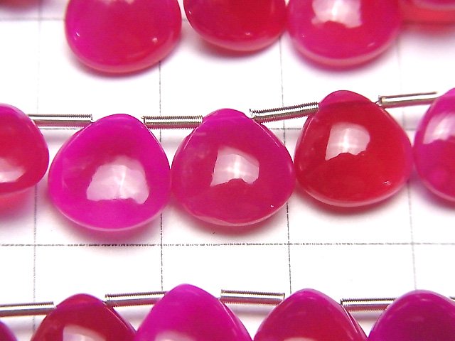 [Video] High Quality Fuchsia Pink Chalcedony AAA Chestnut (Smooth) 10x10mm 1strand (13pcs )