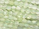Diamond Cut!  1strand $7.79! Prehnite AA++ Faceted Coin 4x4x2mm 1strand (aprx.15inch/37cm)