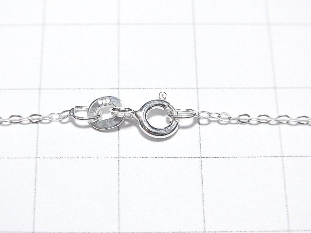 Silver925 Flat Cable Chain 1mm Pure Silver Finish [40cm][45cm][50cm][60cm] Necklace 1pc