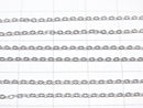 Silver925 Flat Cable Chain 1mm Rhodium Plated [40cm][45cm][50cm][60cm] Necklace 1pc