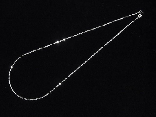 925純銀扁線鏈 1mm 鍍銠 [40cm][45cm][50cm][60cm] 項鍊 1條