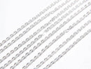 Silver925 Flat Cable Chain 1.2mm Pure Silver Finish [40cm][45cm][50cm][60cm] Necklace 1pc