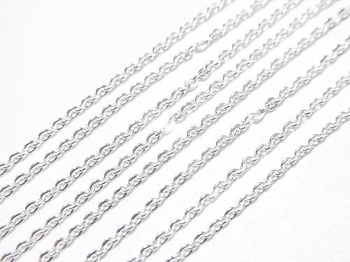 Silver925 Flat Cable Chain 1.2mm Pure Silver Finish [40cm][45cm][50cm][60cm] Necklace 1pc