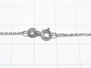 Silver925 Flat Cable Chain 1.2mm Rhodium Plated [40cm][45cm][50cm][60cm] Necklace 1pc