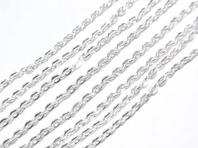 S925 純銀扁方線鍊 1.3mm 純銀電鍍 [40cm][45cm][50cm][60cm] 項鍊 1入