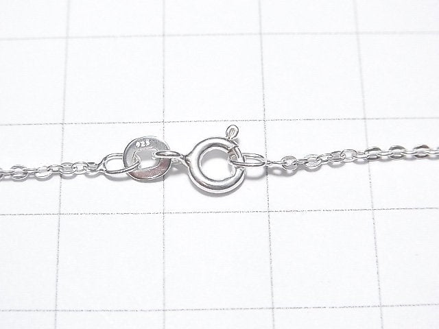 Silver925 Flat Cable Chain 1.3mm Sterling Silver Finish [40cm][45cm][50cm][60cm] Necklace 1pc