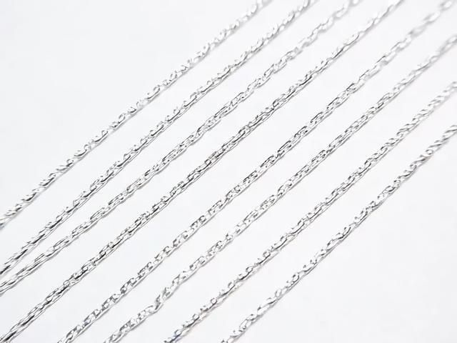 Chaîne perlée en Argent 925, finition Argent Pur 0.5mm [40cm][45cm][50cm] Collier 1pc