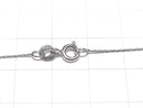 Silver925 Beading Chain 0.5mm Rhodium Plated [40cm][45cm][50cm] Necklace 1pc