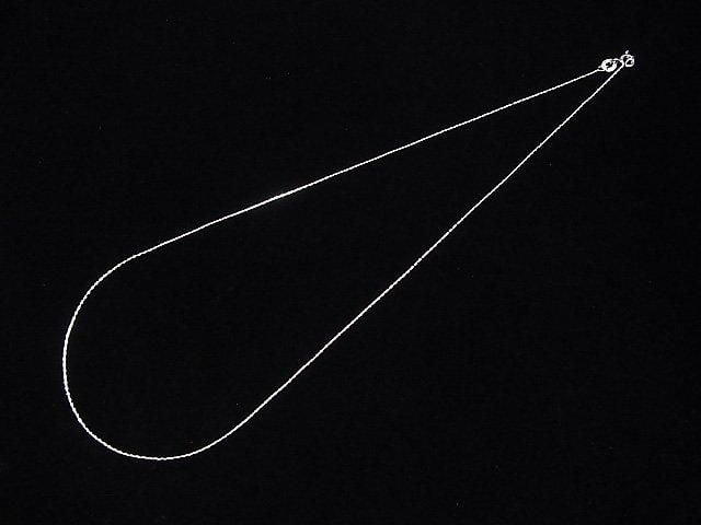 Silver 925 Beading Chain 0.5mm Rhodium Plated [40cm][45cm][50cm] Necklace 1pc