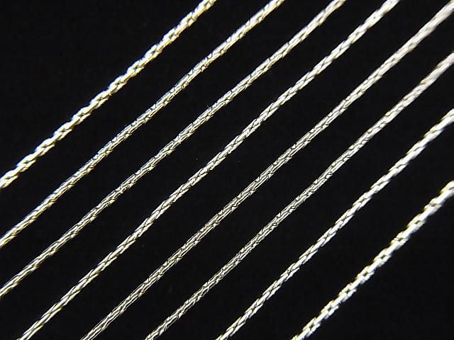 Silver 925 Beading Chain 0.7mm Rhodium Plated [40cm][45cm][50cm][60cm] Necklace 1pc