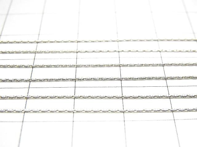 Silver925 Beading Chain 0.7mm Rhodium Plated [40cm][45cm][50cm][60cm] Necklace 1pc