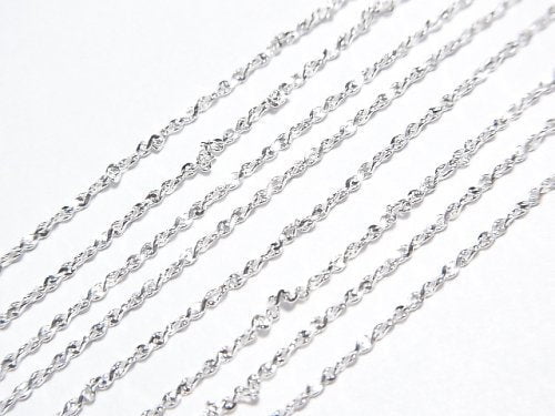 Silver925 Twist (S-shaped) Chain 0.8mm Pure Silver Finish [40cm][45cm][50cm] Necklace 1pc