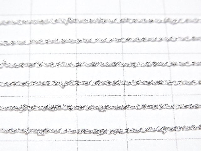 Silver925 Twist (S-shaped) Chain, 0.8mm, Sterling Silver Finish, [40cm][45cm][50cm] Necklace, 1pc
