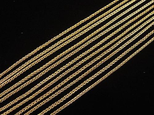14KGF Wheat Chain 1.0mm 10cm