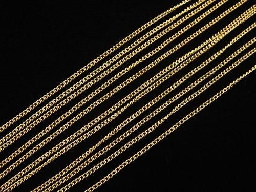 14KGF Flat Curb Chain, 0.9mm width, 10cm
