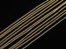 14KGF Flat Curb Chain 0.9mm width 10cm