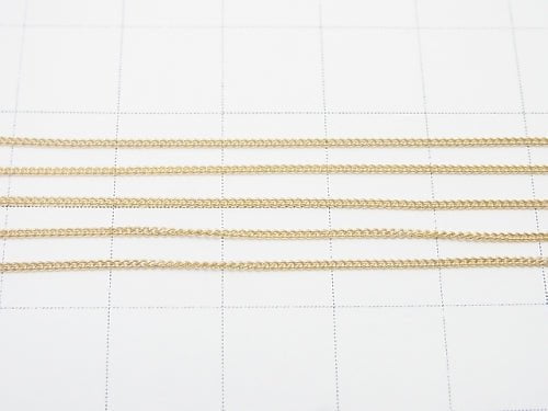 14KGF Flat Curb Chain 0.9mm width 10cm