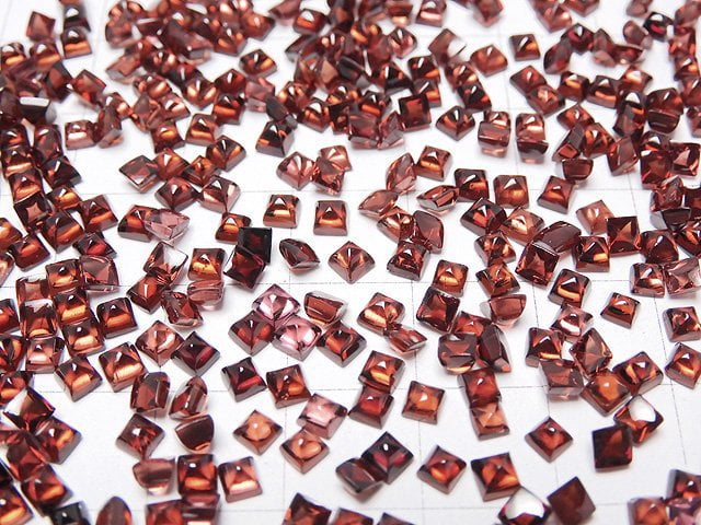 High Quality Garnet AAA Square Cabochon 3x3x2mm 20pcs $5.79!