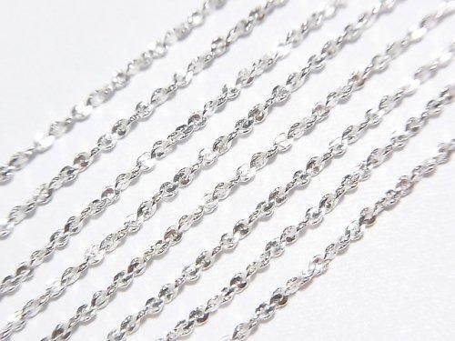 Chaîne torsadée (en forme de S) en argent 925, finition argent pur 1mm [40cm][45cm][50cm][60cm] Collier 1 pièce