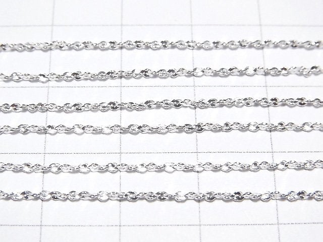 Silver925 Twist (S-shaped) Chain, 1mm, Sterling Silver Finish, [40cm][45cm][50cm][60cm] Necklace, 1pc