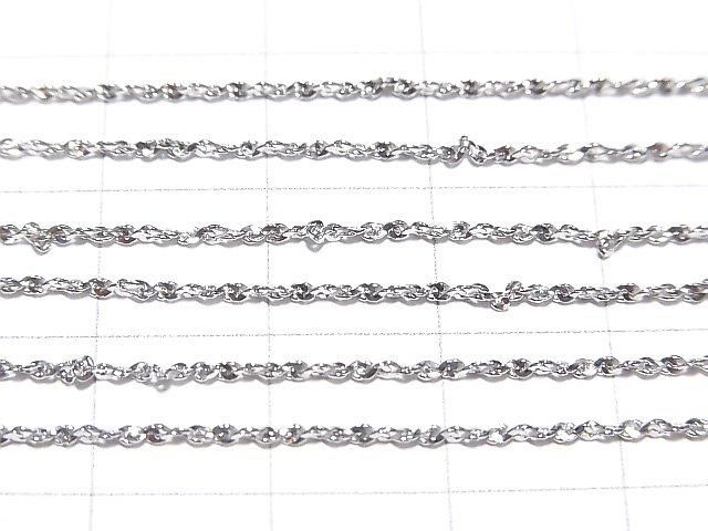 Silver 925 Twist (S-shaped) Chain 1mm Rhodium Plated [40cm][45cm][50cm][60cm] Necklace 1pc