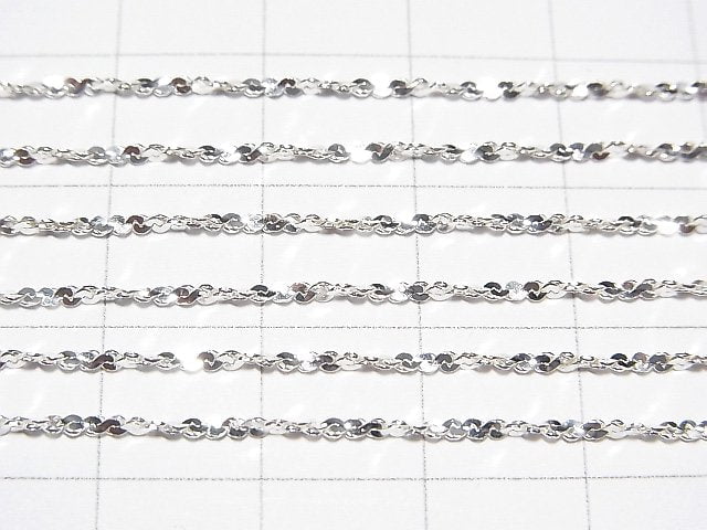 Silver925 Twist (S) Chain 1.2mm Pure Silver Finish [40cm][45cm][50cm][60cm] Necklace 1pc