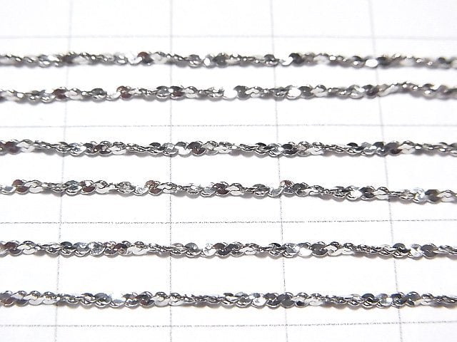 Silver925 Twist Chain 1.2mm Rhodium Plated [40cm][45cm][50cm][60cm] Necklace 1pc