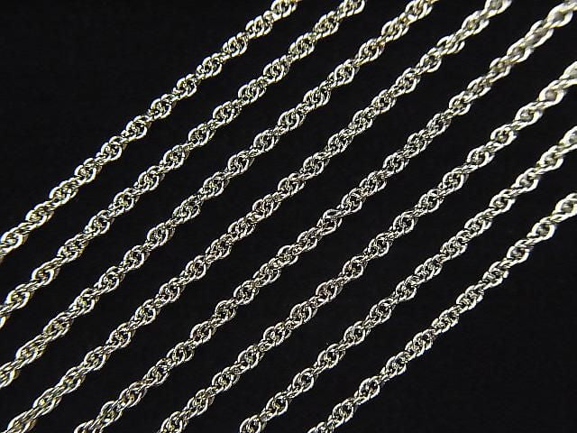 Silver 925 Rope Chain 1.2mm Rhodium Plated [40cm][45cm][50cm][60cm] Necklace 1pc