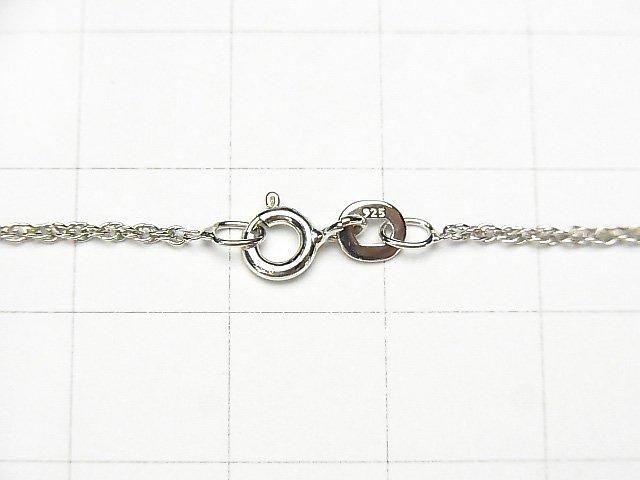 Collier Chaîne Corde Argent 925 1.2mm Plaqué Rhodium [40cm][45cm][50cm][60cm] 1pc