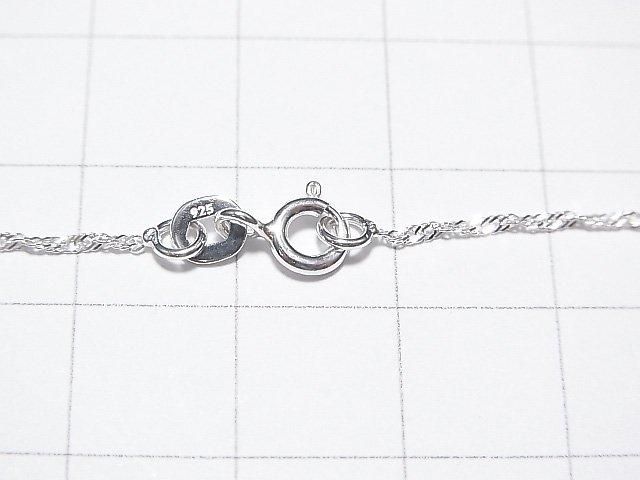 Silver925 Twist Flat Curb Chain 1.1mm Sterling Silver Finish [40cm][45cm][50cm][60cm] Necklace 1pc
