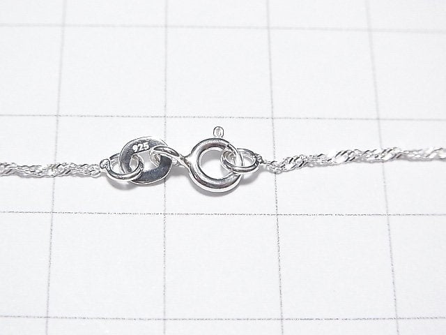Silver925 Twist Flat Curb Chain 1.1mm Sterling Silver Finish [40cm][45cm][50cm][60cm] Necklace 1pc