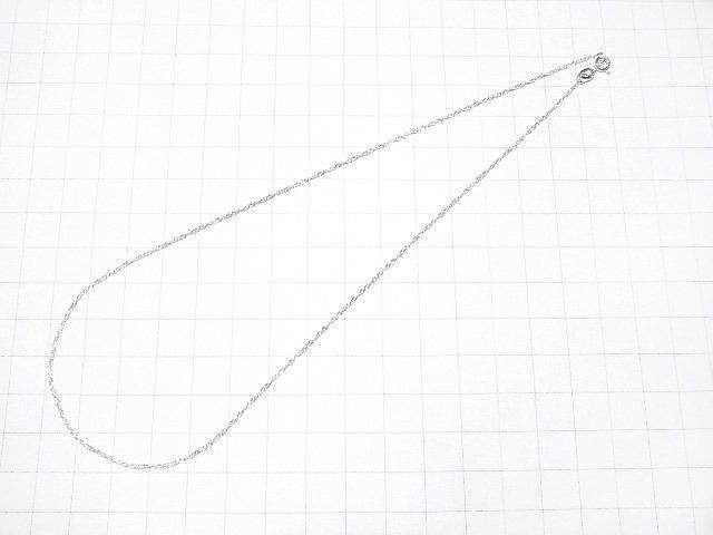 Silver925 Twist Flat Curb Chain 1.1mm Sterling Silver Finish [40cm][45cm][50cm][60cm] Necklace 1pc