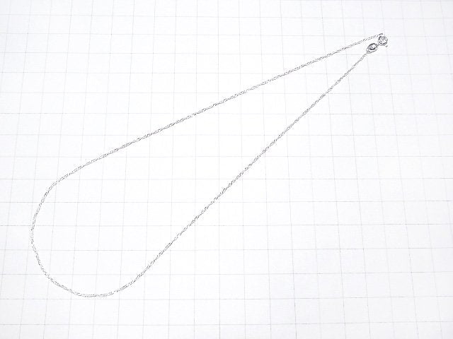 Silver925 Twist Flat Curb Chain 1.1mm Pure Silver Finish [40cm][45cm][50cm] Necklace 1pc