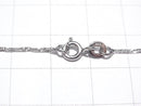 Silver925 Twist Flat Curb Chain 1.1mm Rhodium Plated [40cm][45cm][50cm][60cm] Necklace 1pc