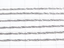 Silver925 Twist Flat Curb Chain 1.1mm Rhodium Plated [40cm][45cm][50cm][60cm] Necklace 1pc