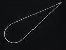 Silver925 Twist Flat Curb Chain 1.1mm Rhodium Plated [40cm][45cm][50cm][60cm] Necklace 1pc