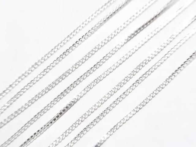 Silver 925 Box Chain 0.7mm Pure Silver Finish [40cm][45cm][50cm][60cm][75cm] Necklace 1pc