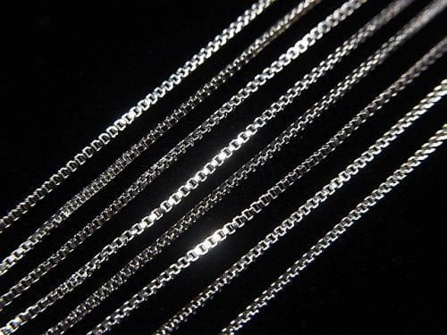 Silver 925 Box Chain 0.7mm Rhodium Plated [40cm][45cm][50cm][60cm][75cm] Necklace 1pc